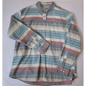 L.L. Bean Traditional Fit Mens Button Up Shirt Deep Azure Size XL Reg NWT